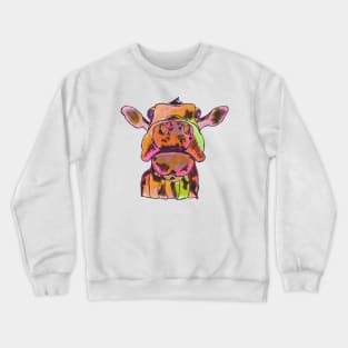 Moo Moo Cow Contemporary Sketch Crewneck Sweatshirt